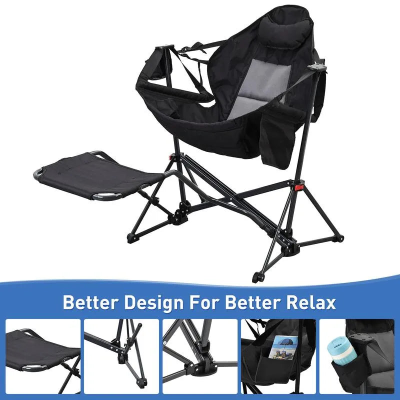 Your Backyard & Camping Sanctuary: 450lb Rated Pedal-Hammock for Napping, Reading & Stargazing