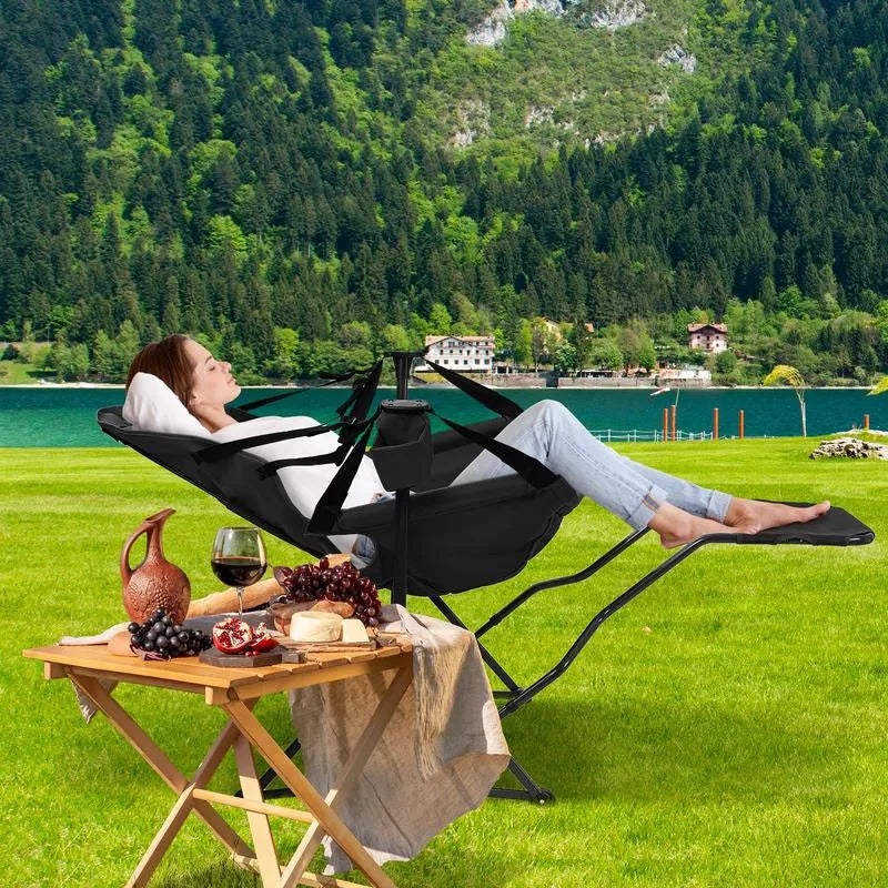 Your Backyard & Camping Sanctuary: 450lb Rated Pedal-Hammock for Napping, Reading & Stargazing