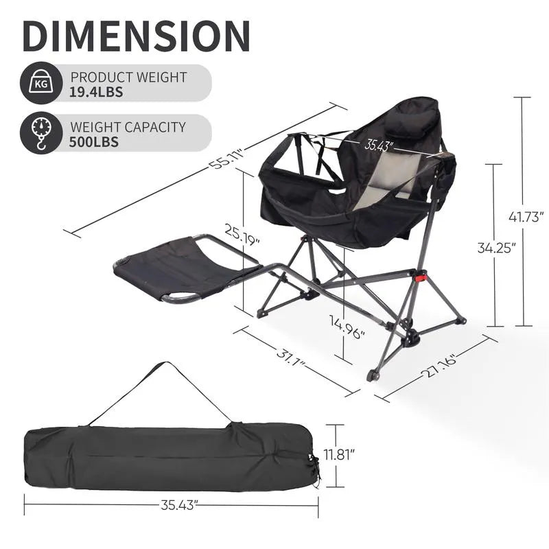 Your Backyard & Camping Sanctuary: 450lb Rated Pedal-Hammock for Napping, Reading & Stargazing
