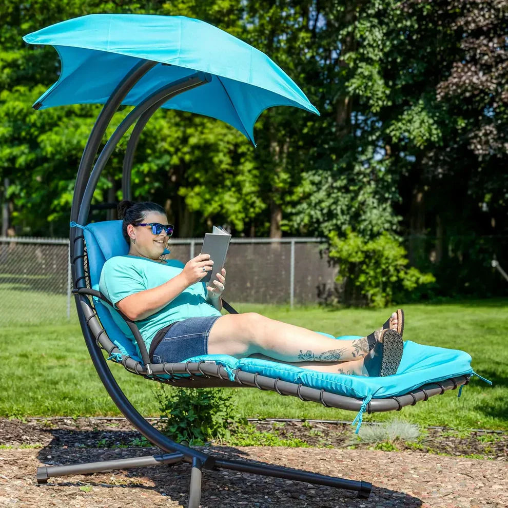 Heavy-Duty Luxury Hammock Chair – Powder-Coated Steel Frame, Removable Premium Cushions & Memory Foam