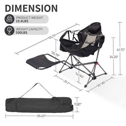 Your Backyard & Camping Sanctuary: 450lb Rated Pedal-Hammock for Napping, Reading & Stargazing